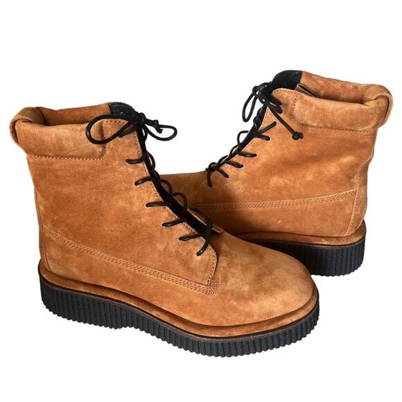 Rag & Bone Sloane Suede Platform Lace Up Combat Boots Size 41 - Picture 15 of 16